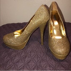 Gold High Heels